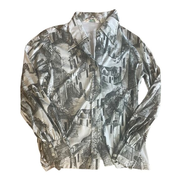 VTG Printed Blouse - Picture 4 of 10